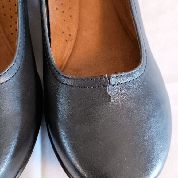 Hush Puppies Women's Alter Pump Navy Blue Leather size 11 - Picture 4 of 12